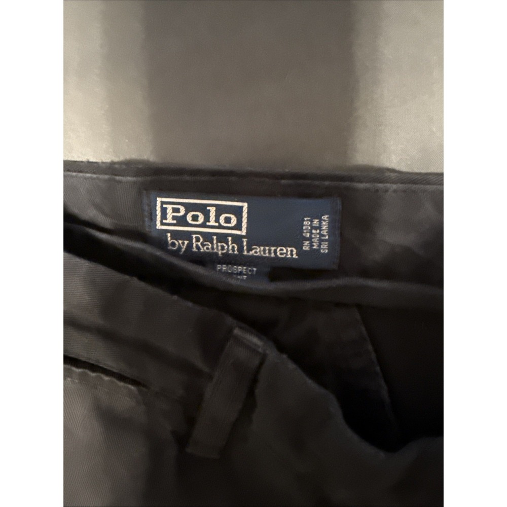 Polo Ralph Lauren Prospect Pant Black Chino Khaki Pants Trousers Mens Size 36x32 - Picture 2 of 16